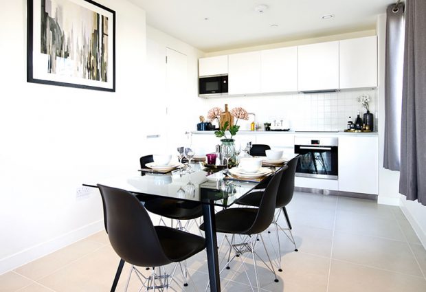 High-spec finishes, integrated appliances and a free-flowing layout; you'll feel at ease in our dining/kitchen spaces